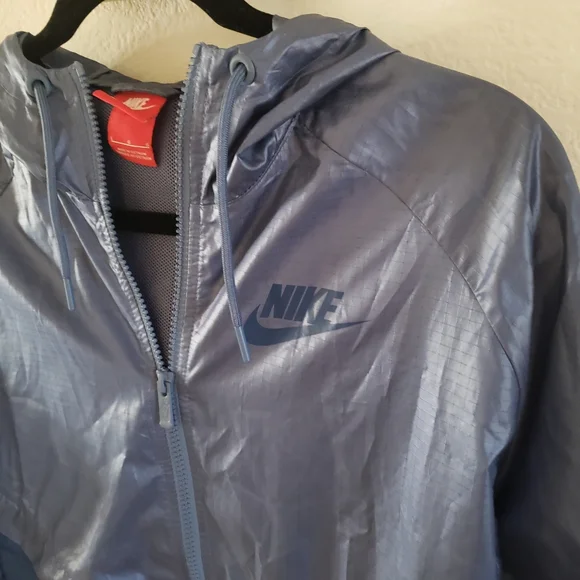 Nike Blue Windbreaker Jacket Women's Large - Picture 2 of 10